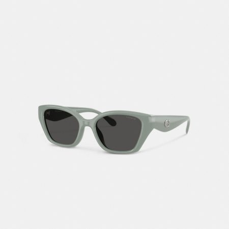Coach Outlet C Hardware Square Cat Eye Sunglasses - Preorder — Industrial Grey