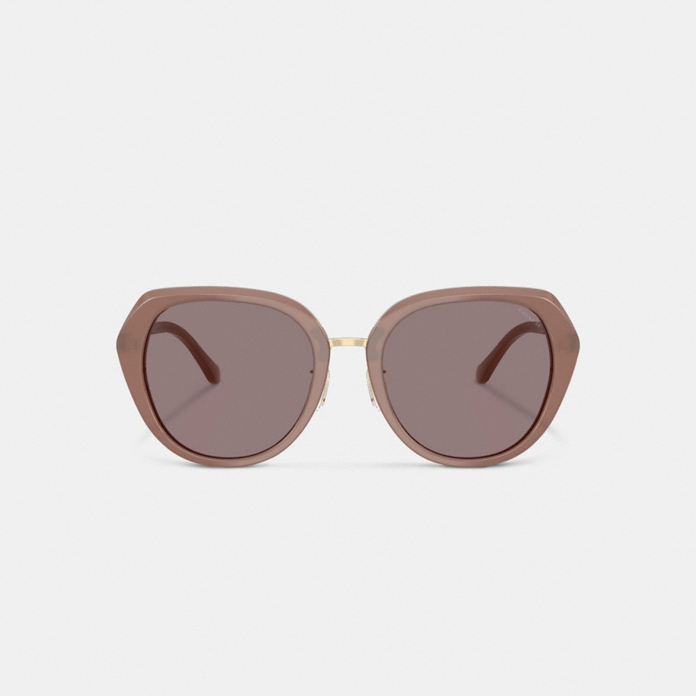 Coach Maxi Sculpted C Oversized Round Sunglasses - Preorder