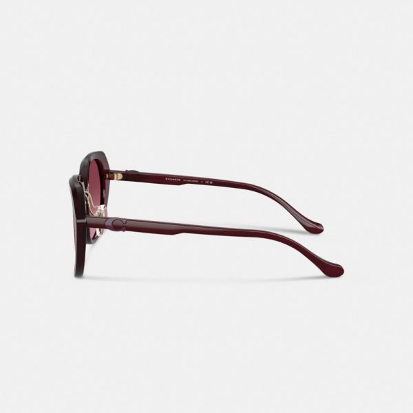 Coach Maxi Sculpted C Oversized Round Sunglasses - Preorder