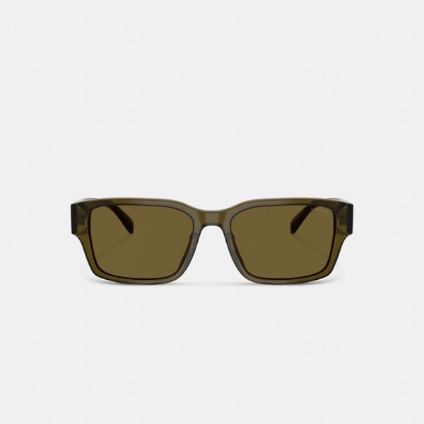 Coach Maxi Sculpted C Narrow Square Sunglasses - Preorder