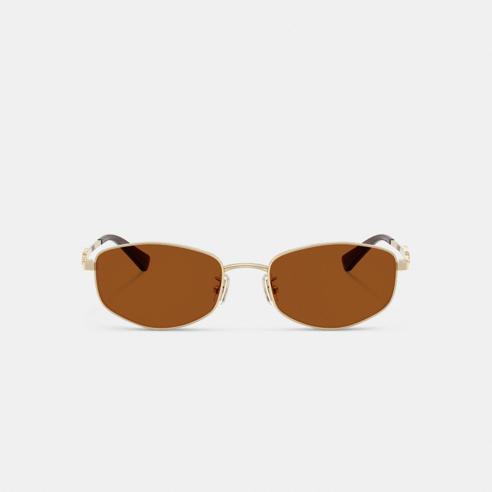 Coach Outlet Coach Script Metal Narrow Rectangle Sunglasses - Preorder