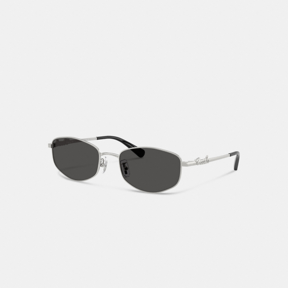 Coach Outlet Coach Script Metal Narrow Rectangle Sunglasses - Preorder