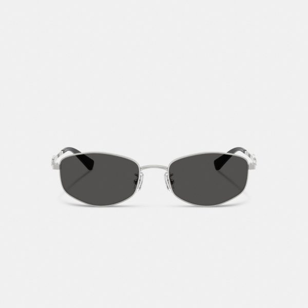 Coach Outlet Coach Script Metal Narrow Rectangle Sunglasses - Preorder