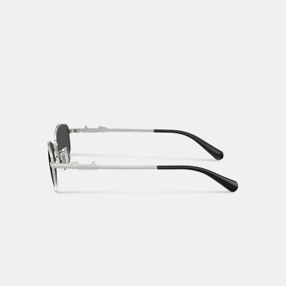 Coach Outlet Coach Script Metal Narrow Rectangle Sunglasses - Preorder