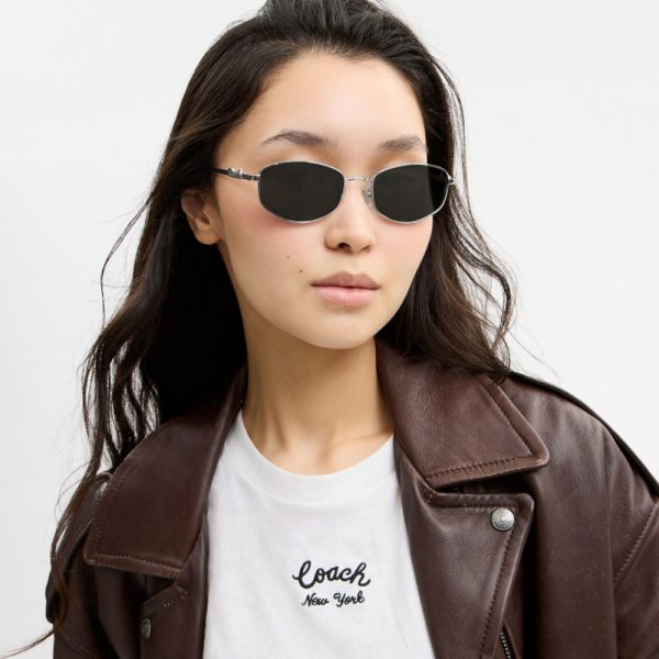 Coach Outlet Coach Script Metal Narrow Rectangle Sunglasses - Preorder
