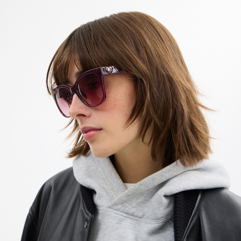 Coach Outlet Signature Heart Oversized Square Sunglasses - Preorder