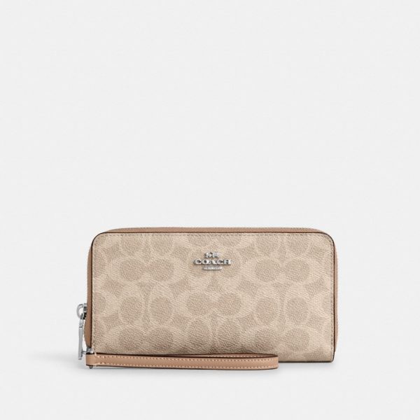 Coach Outlet Long Zip Around Wallet With Detachable Card Case In Signature Canvas - Preorder