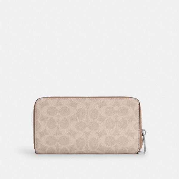 Coach Outlet Long Zip Around Wallet With Detachable Card Case In Signature Canvas - Preorder