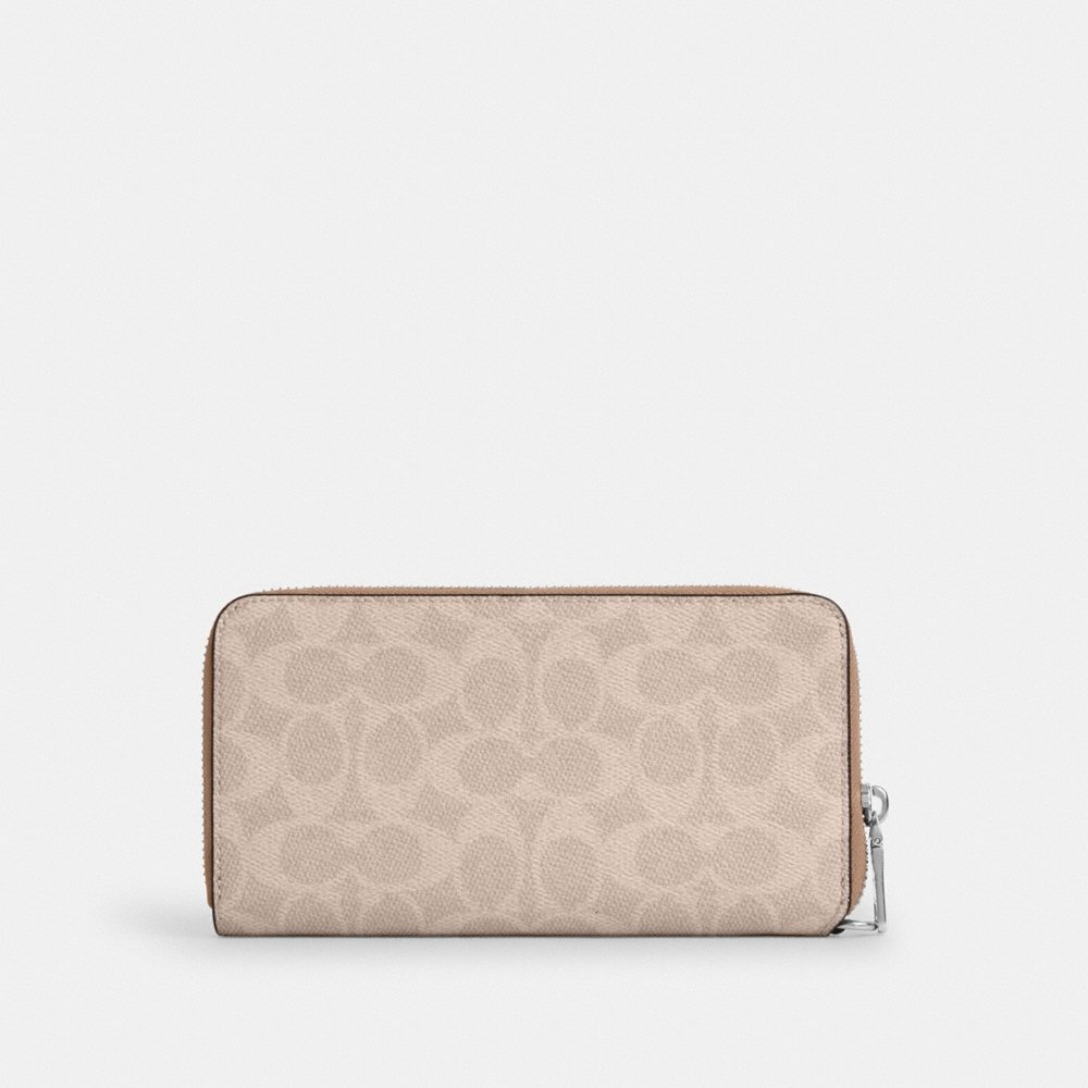 Coach Outlet Long Zip Around Wallet With Detachable Card Case In Signature Canvas - Preorder