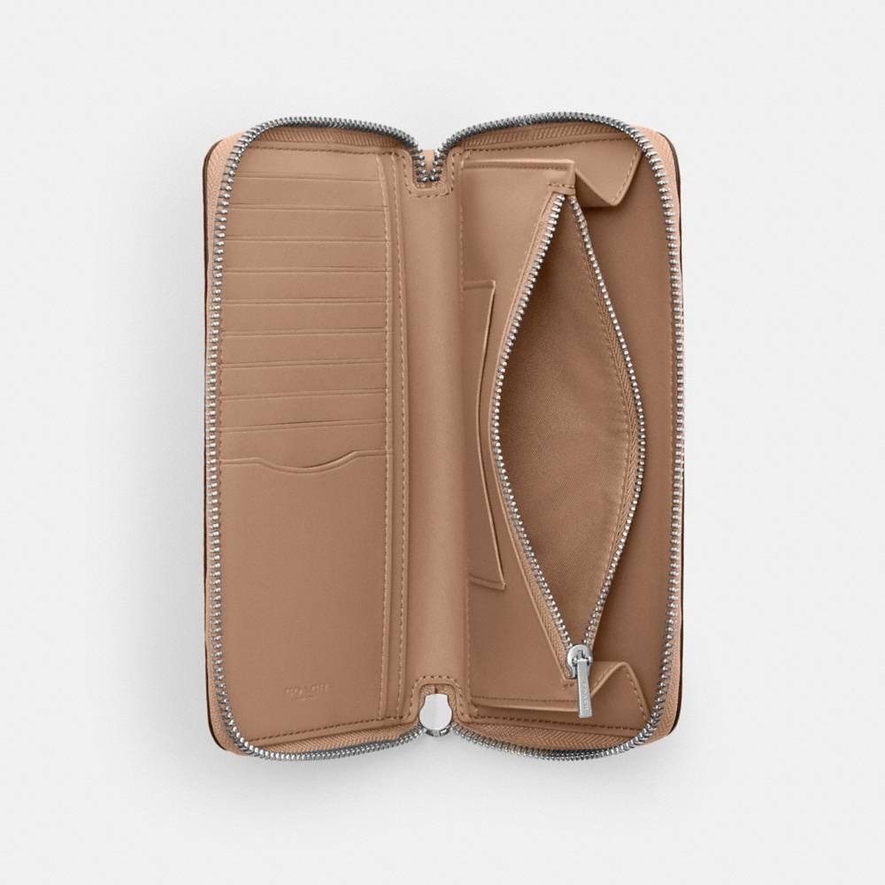 Coach Outlet Long Zip Around Wallet With Detachable Card Case In Signature Canvas - Preorder