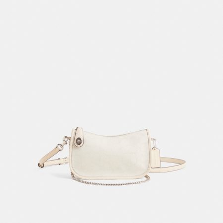 Coach Restored Swinger Bag In Signature Jacquard - Preorder — Light Antique Brass/Cloud Chalk