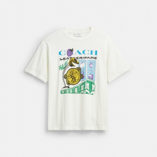 Coach Outlet Collage Train Relaxed T-Shirt In Organic Cotton - Preorder