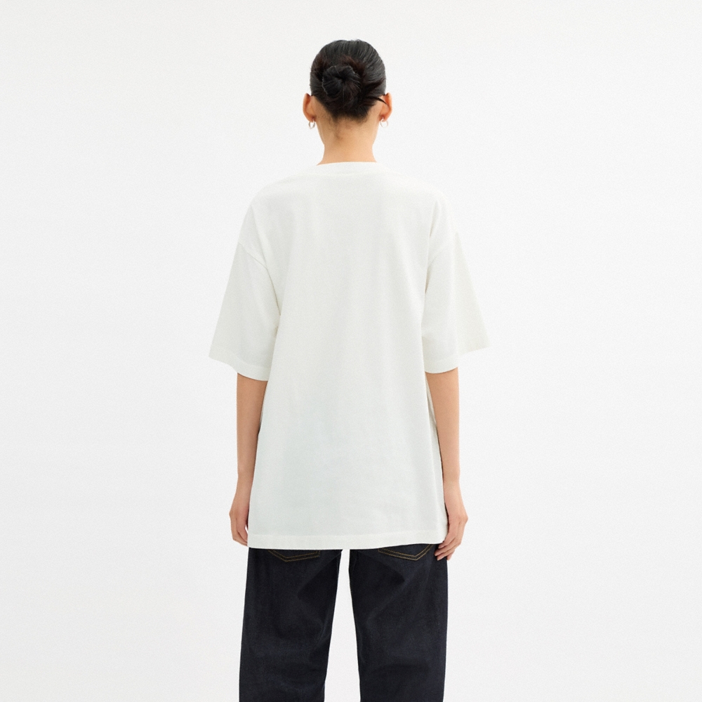 Coach Outlet Collage Train Relaxed T-Shirt In Organic Cotton - Preorder