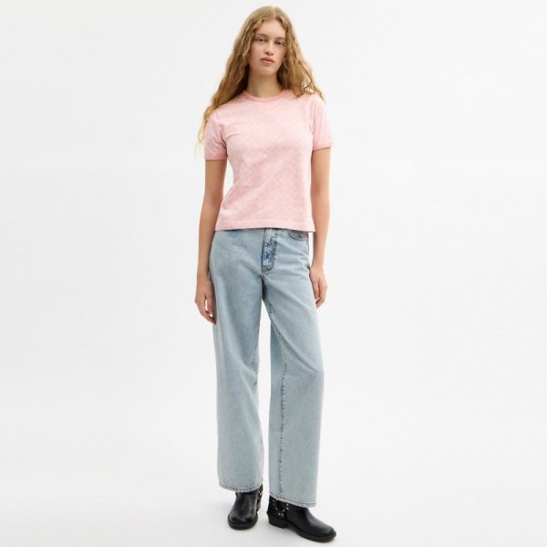 Coach Outlet Signature Ringer T-Shirt In Organic Cotton - Preorder