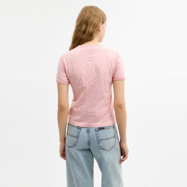 Coach Outlet Signature Ringer T-Shirt In Organic Cotton - Preorder