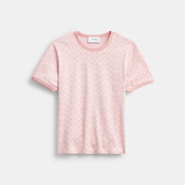 Coach Outlet Signature Ringer T-Shirt In Organic Cotton - Preorder