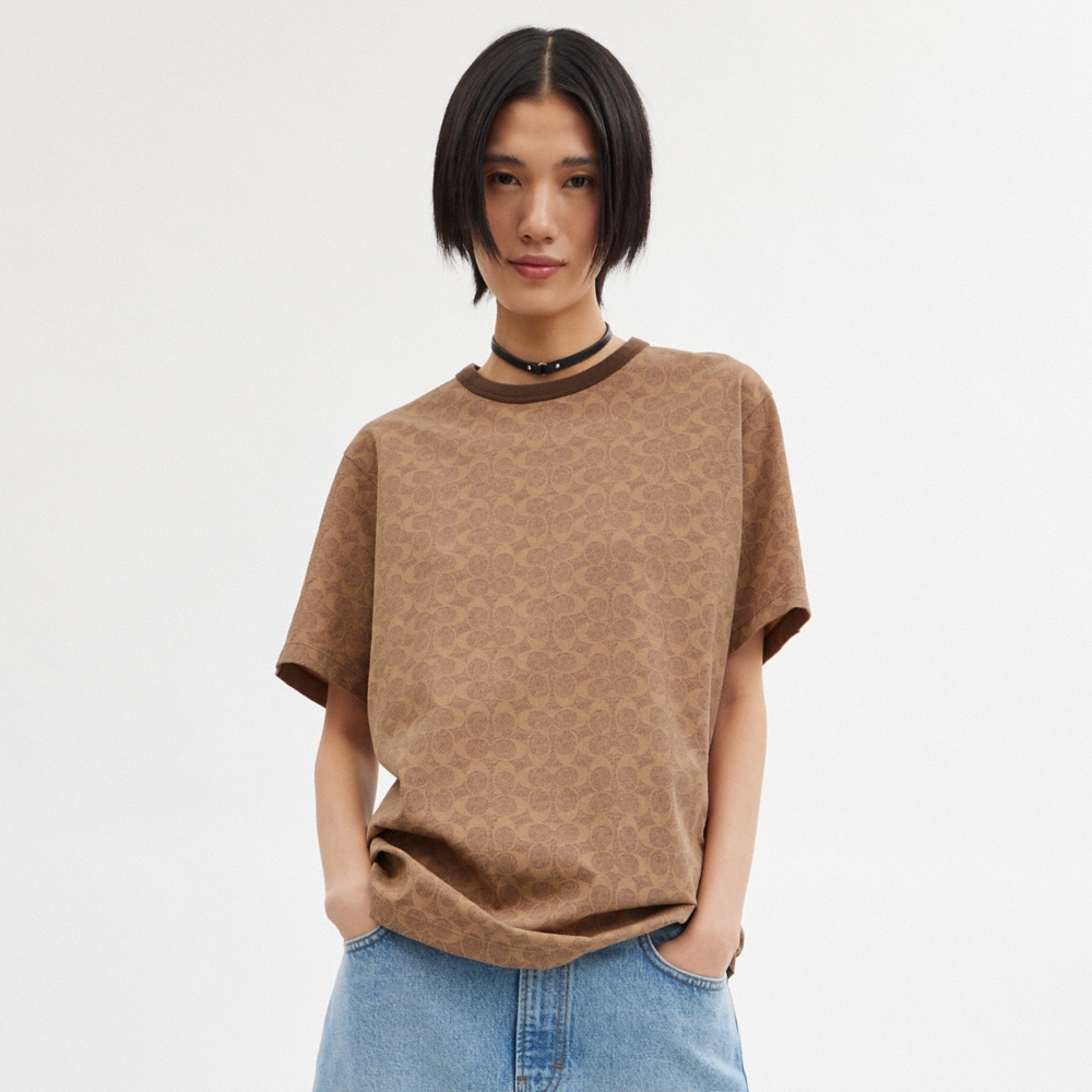 Coach Outlet Signature T-Shirt In Organic Cotton - Preorder