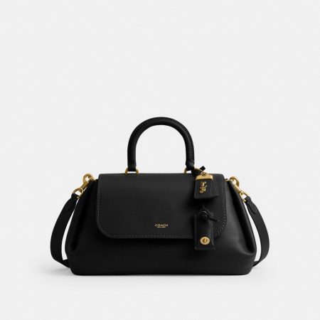 Coach Slouchy Rogue Top Handle Bag - Preorder — Brass/Black