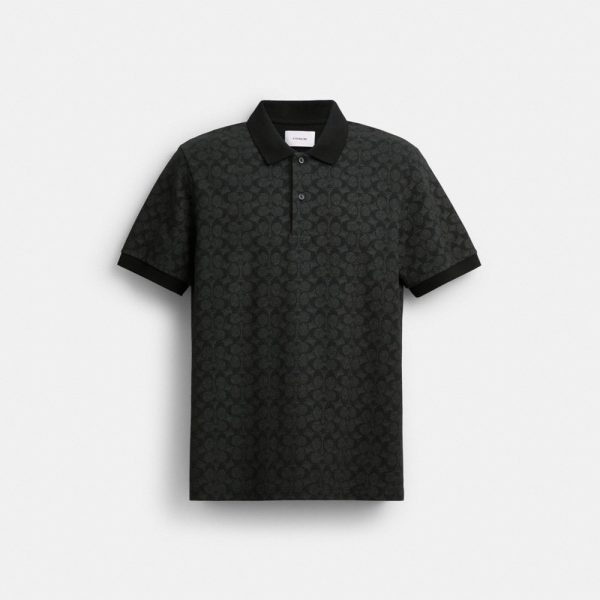Coach Outlet Signature Polo In Organic Cotton - Preorder