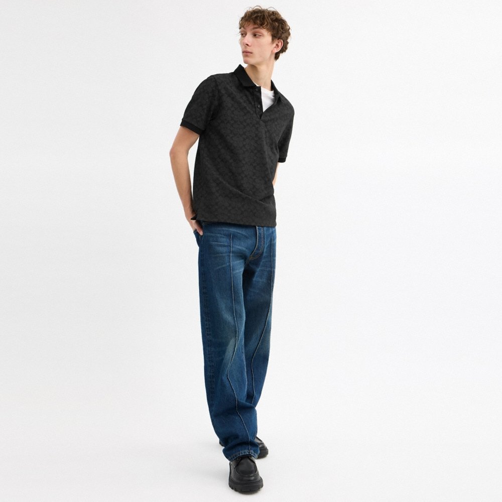 Coach Outlet Signature Polo In Organic Cotton - Preorder