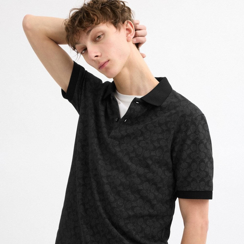 Coach Outlet Signature Polo In Organic Cotton - Preorder
