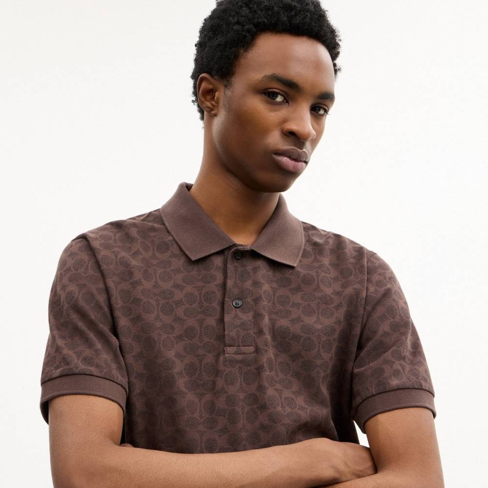 Coach Outlet Signature Polo In Organic Cotton - Preorder