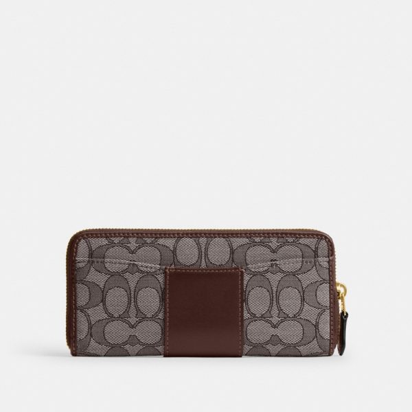 Coach Essential Slim Accordion Zip Wallet In Signature Jacquard - Preorder