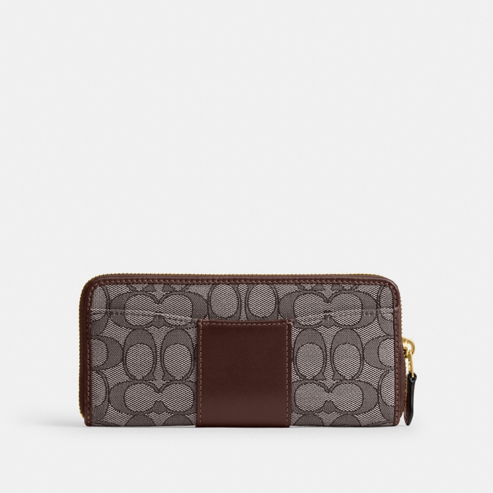 Coach Essential Slim Accordion Zip Wallet In Signature Jacquard - Preorder