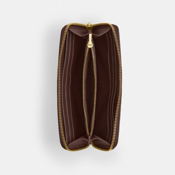 Coach Essential Slim Accordion Zip Wallet In Signature Jacquard - Preorder