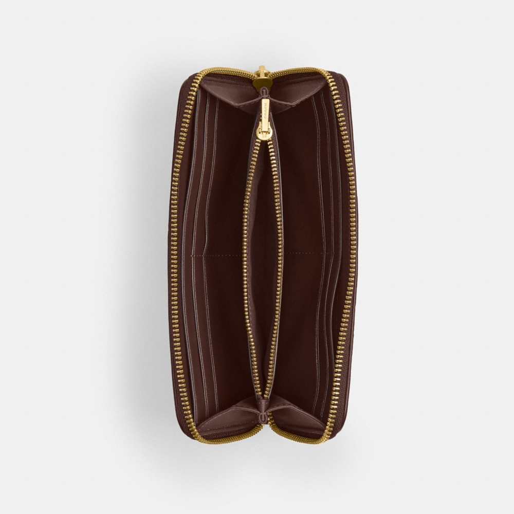 Coach Essential Slim Accordion Zip Wallet In Signature Jacquard - Preorder