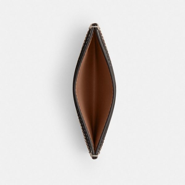 Coach Outlet Essential Card Case In Crystal Signature Jacquard - Preorder