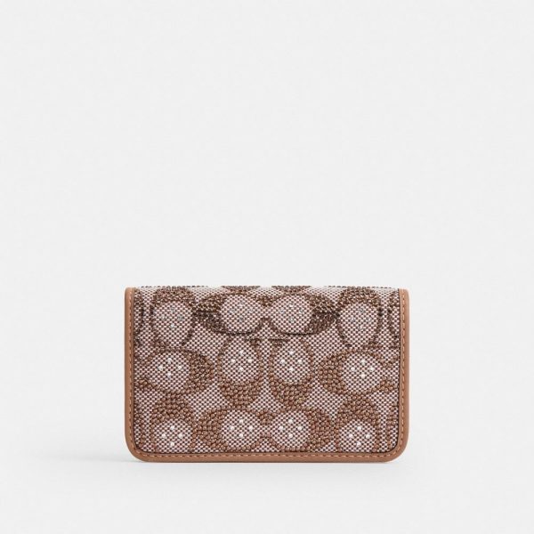 Coach Outlet Essential Slim Card Case In Crystal Signature Jacquard - Preorder