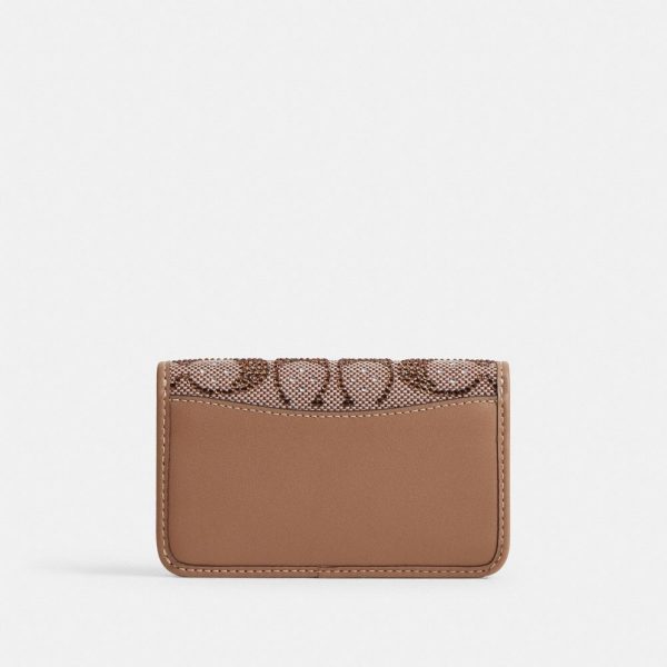 Coach Outlet Essential Slim Card Case In Crystal Signature Jacquard - Preorder