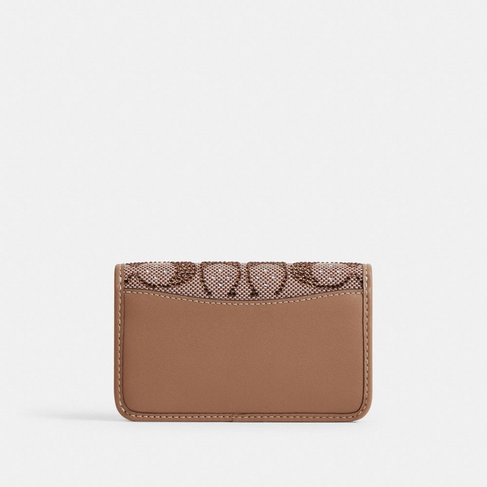 Coach Outlet Essential Slim Card Case In Crystal Signature Jacquard - Preorder