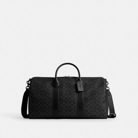 Coach Compass Bag 50 In Signature Canvas - Preorder — Black Signature