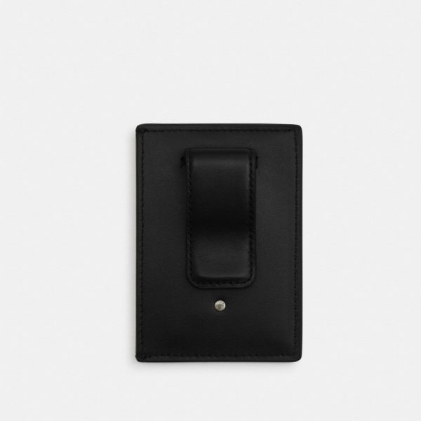 Coach Outlet Card Case With Money Clip In Signature Canvas - Preorder
