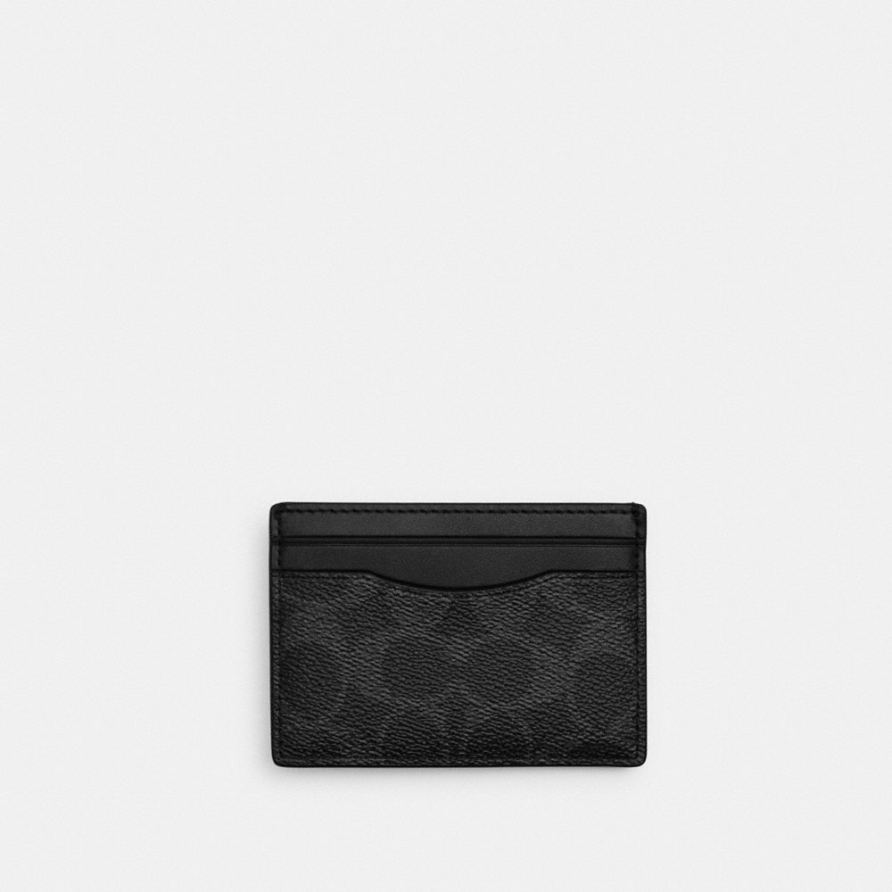 Coach Outlet Card Case With Money Clip In Signature Canvas - Preorder