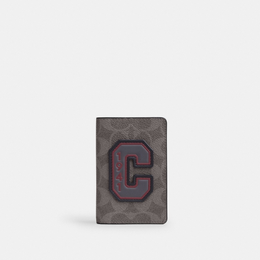 Coach Outlet ID Card Wallet In Signature Canvas With Patches - Preorder