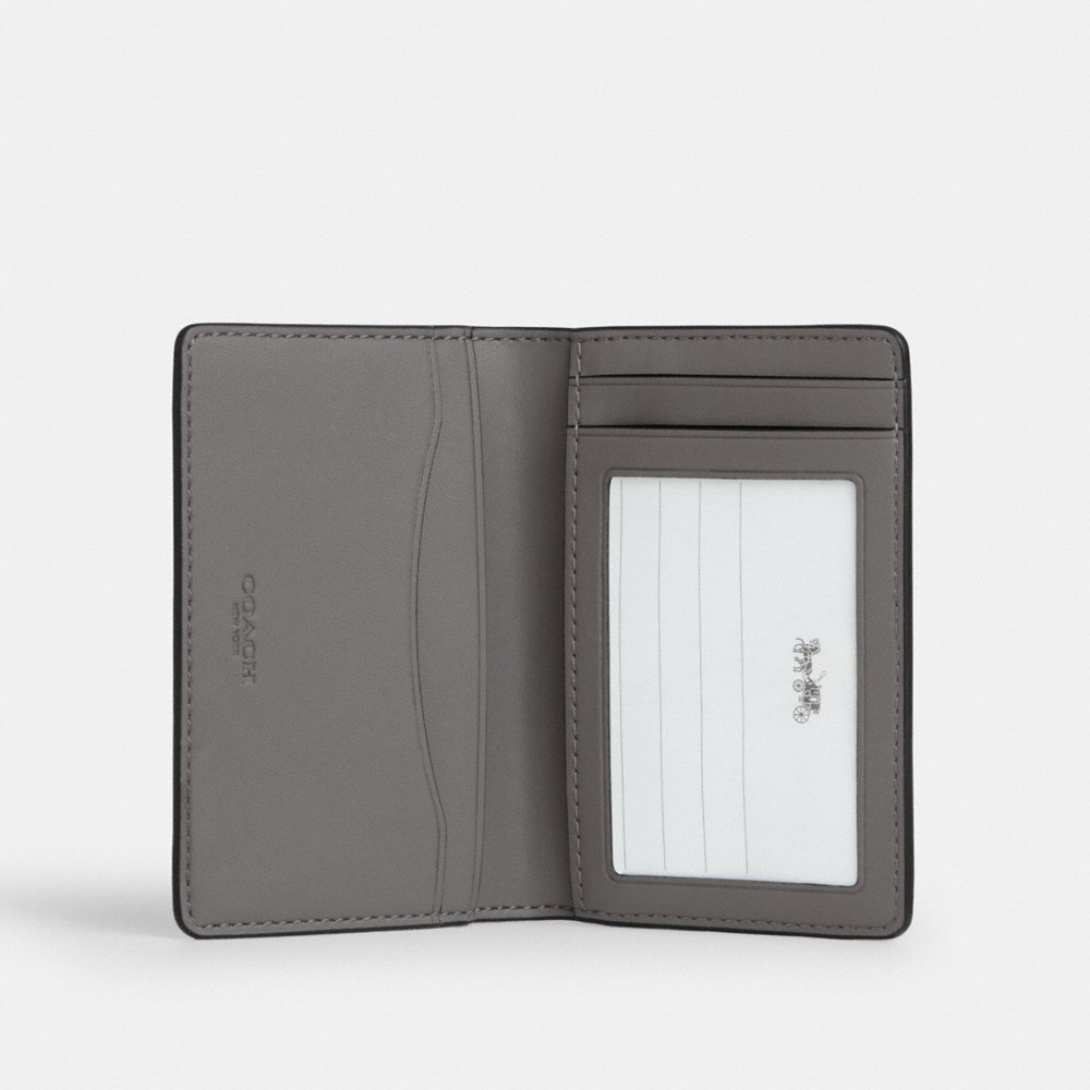 Coach Outlet ID Card Wallet In Signature Canvas With Patches - Preorder