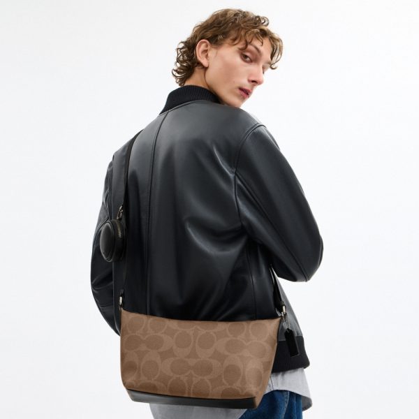 Coach Outlet Small Finn Crossbody Bag With Pouch In Maxi Signature Canvas - Preorder