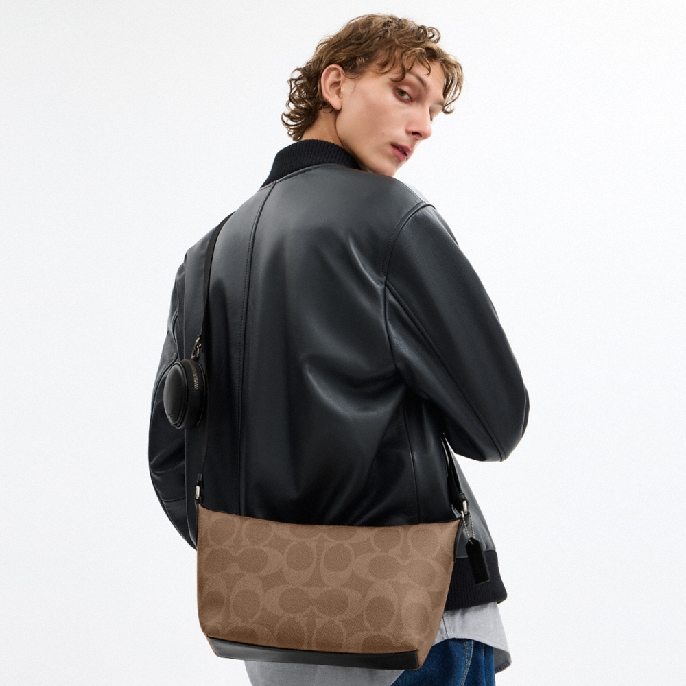 Coach Outlet Small Finn Crossbody Bag With Pouch In Maxi Signature Canvas - Preorder