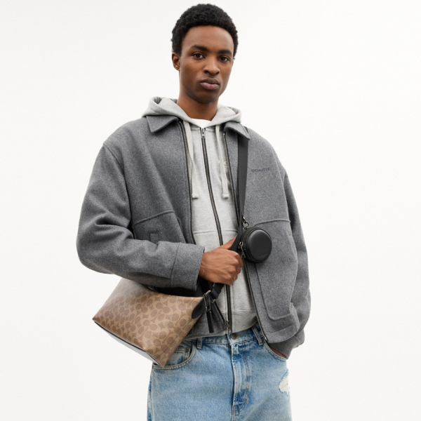 Coach Outlet Small Finn Crossbody Bag With Pouch In Signature Canvas - Preorder