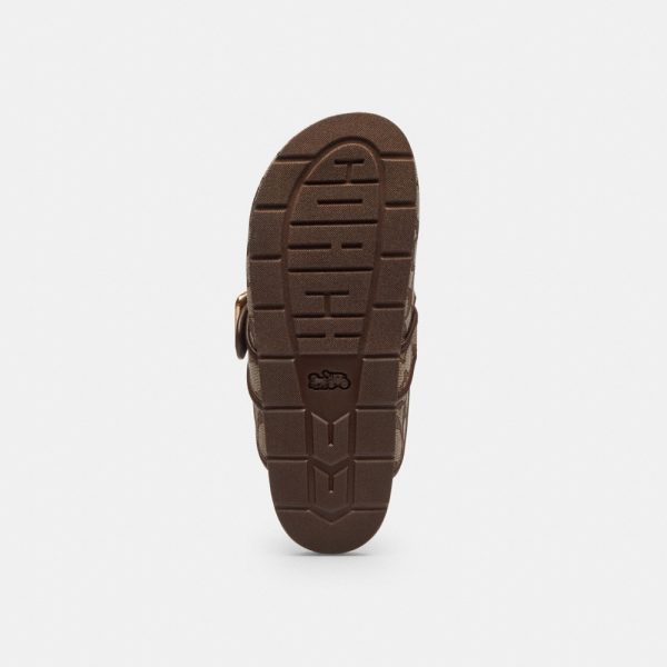 Coach Outlet Archival Buckle Clog In Signature Jacquard - Preorder