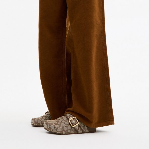 Coach Outlet Archival Buckle Clog In Signature Jacquard - Preorder