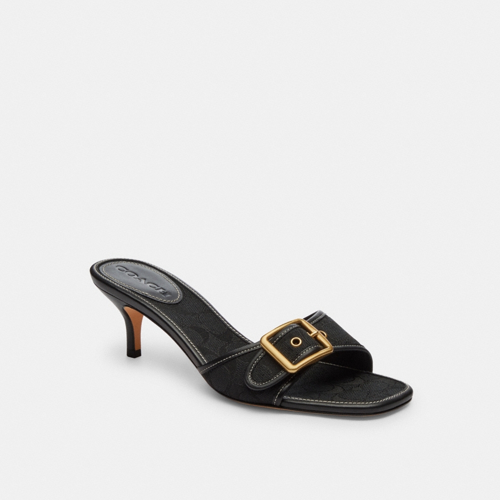 Coach Outlet Margot Sandal In Signature Jacquard - Preorder