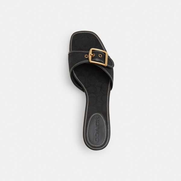 Coach Outlet Margot Sandal In Signature Jacquard - Preorder