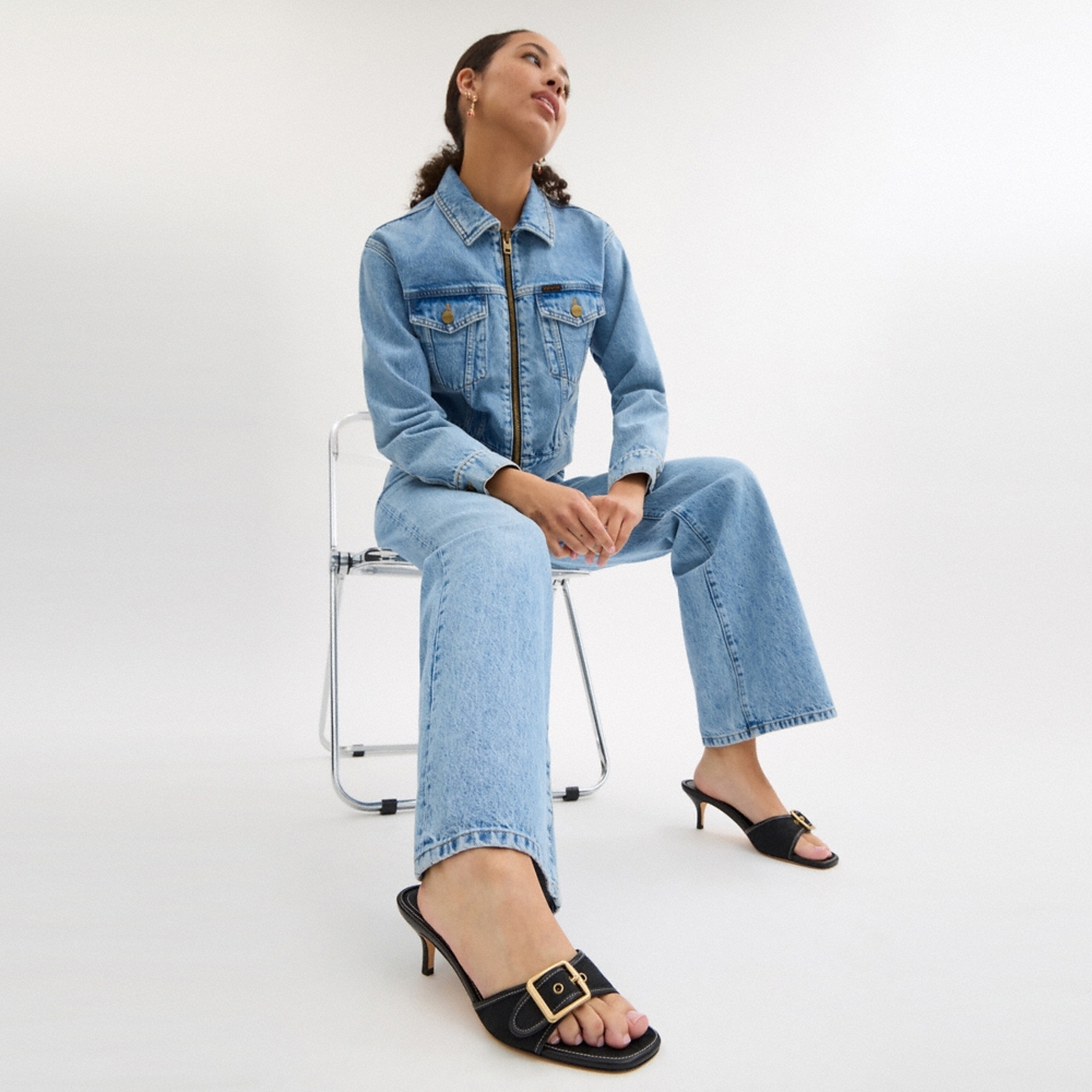Coach Outlet Margot Sandal In Signature Jacquard - Preorder