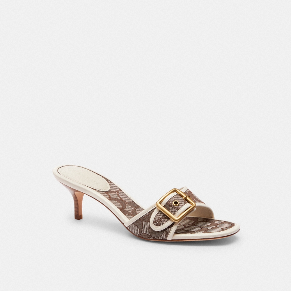 Coach Outlet Margot Sandal In Signature Jacquard - Preorder