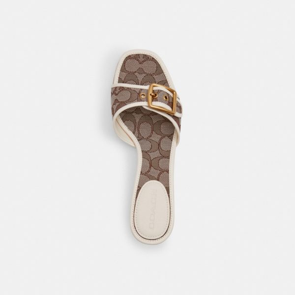 Coach Outlet Margot Sandal In Signature Jacquard - Preorder