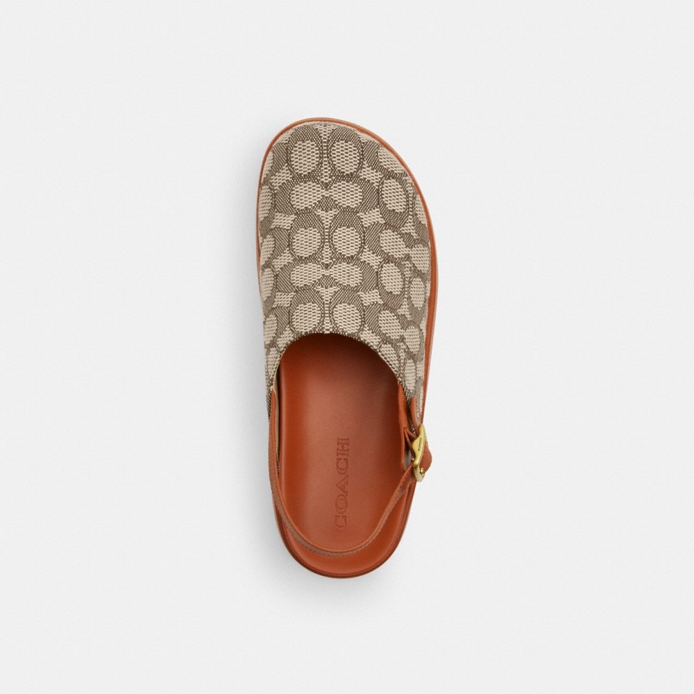 Coach Outlet Sculpted C Platform Clog In Signature Textile Jacquard - Preorder